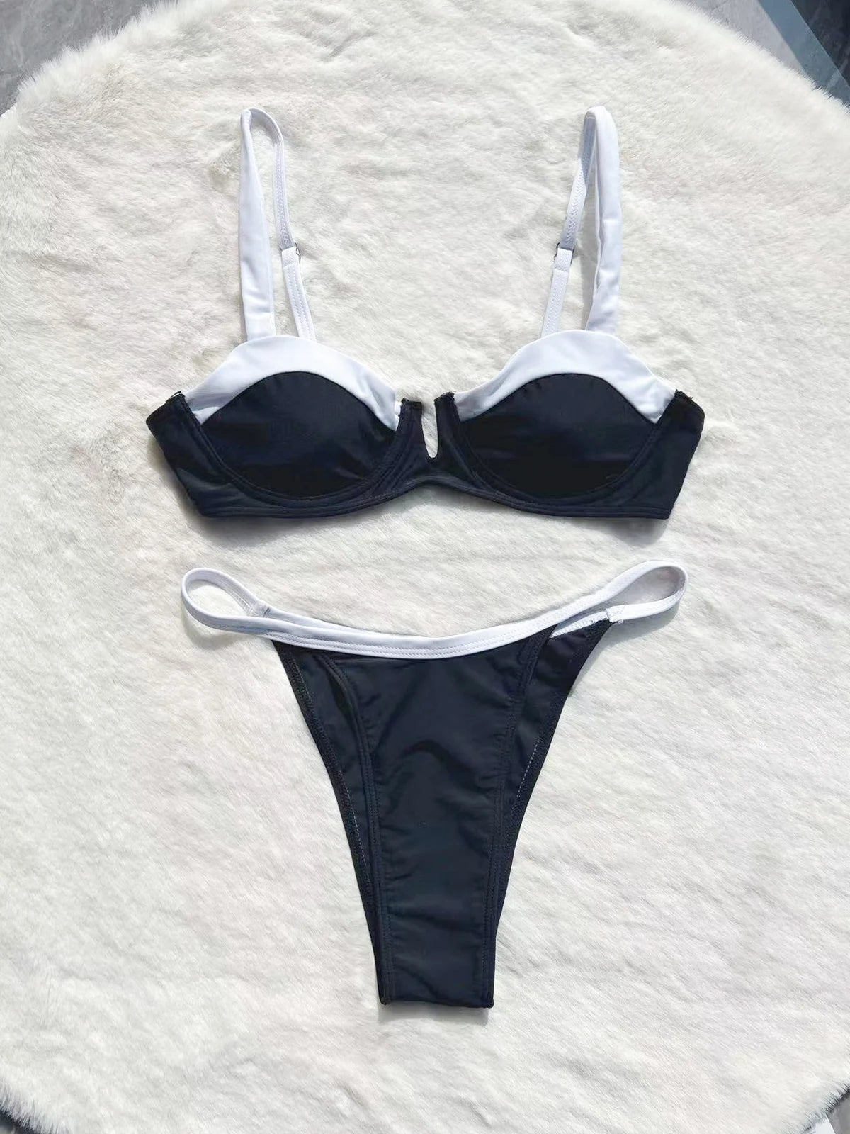 Push Up Bikini Set – Sexy Women's Two-Piece Swimwear with Padding & Low Waist - 3KDyn
